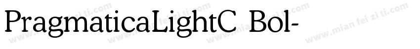 PragmaticaLightC Bol字体转换